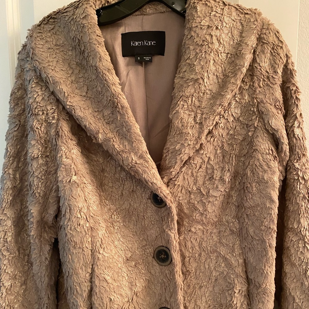 Like new faux metallic fur jacket